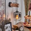 Lauden Aplique - Cristal 15 cm Crudo, Negro, 1 luz