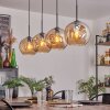 Ripoll Lámpara Colgante - Cristal 25 cm Colores ámbar, 4 luces