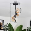 Chehalis Lámpara de Techo - Cristal 10 cm Colores ámbar, Transparente, 4 luces