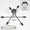 Koyoto Lámpara de Techo - Cristal 15 cm Cromo, 6 luces