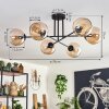 Koyoto Lámpara de Techo - Cristal 15 cm Colores ámbar, 6 luces