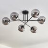 Gastor Lámpara de Techo - Cristal 15 cm Ahumado, 6 luces