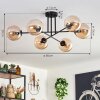 Gastor Lámpara de Techo - Cristal 15 cm Colores ámbar, 6 luces