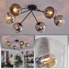 Koyoto Lámpara de Techo - Cristal 15 cm Cromo, Transparente, 6 luces