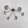 Koyoto Lámpara de Techo - Cristal 15 cm Cromo, Transparente, 6 luces