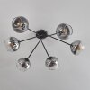Koyoto Lámpara de Techo - Cristal 15 cm Transparente, Ahumado, 6 luces