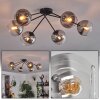 Koyoto Lámpara de Techo - Szkło 15 cm Transparente, Ahumado, 6 luces