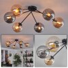 Gastor Lámpara de Techo - Cristal 15 cm Colores ámbar, Ahumado, 6 luces