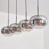 Apedo Lámpara Colgante - Szkło 30 cm Transparente, Ahumado, 4 luces