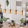 Parane Lámpara Colgante - Cristal 20 cm Colores ámbar, 4 luces