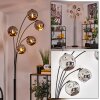 Ripoll Lámpara de Pie - Cristal 15 cm Cromo, 5 luces