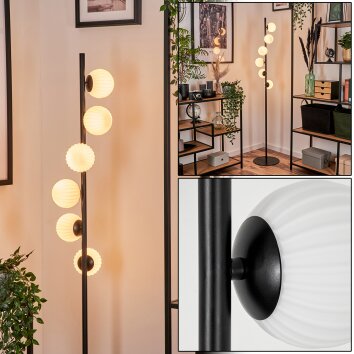 Remaisnil Lámpara de Pie - Cristal 10 cm Blanca, 6 luces