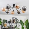 Chehalis Lámpara de Techo - Cristal 15 cm dorado, Negro, 8 luces