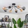 Chehalis Lámpara de Techo - Cristal 12 cm dorado, Negro, 8 luces
