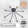 Chehalis Lámpara de Techo - Cristal 12 cm dorado, Negro, 8 luces