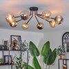 Chehalis Lámpara de Techo - Cristal 12 cm dorado, Negro, 8 luces