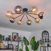 Chehalis Lámpara de Techo - Cristal 15 cm dorado, Negro, 8 luces