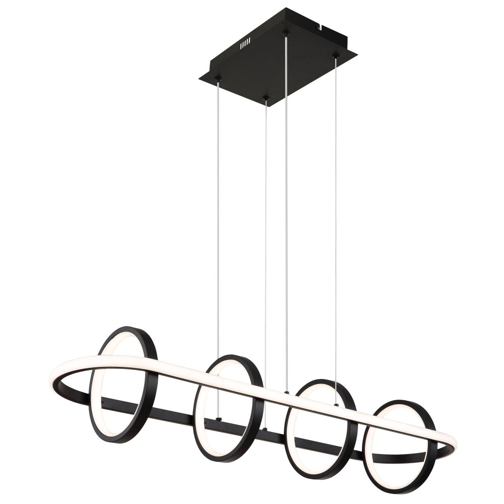 Globo WOLFHARD Lámpara Colgante LED Negro, 1 luz, Mando a distancia main product photo