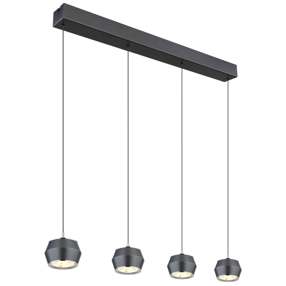 Globo MARTHY Lámpara Colgante LED Gris, 4 luces main product photo