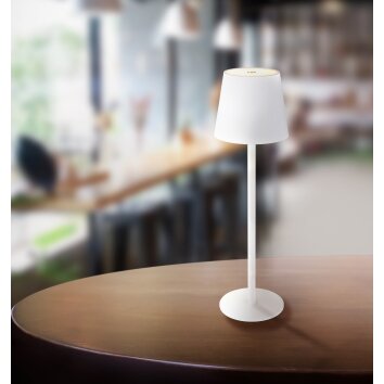 Globo VANNIE Lámpara de mesa LED Blanca, 1 luz