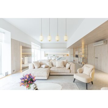 Globo EWALD Lámpara Colgante LED Blanca, 4 luces
