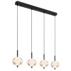 Globo AIDA Lámpara Colgante LED Negro, 4 luces