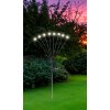 Globo SOLAR Poste de Jardín LED Acero inoxidable, Negro, 8 luces