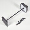 Algeraz Lámpara de mesa LED Negro, 1 luz