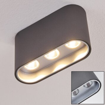 Dalarna Lámpara de Techo LED Gris, Plata, 1 luz