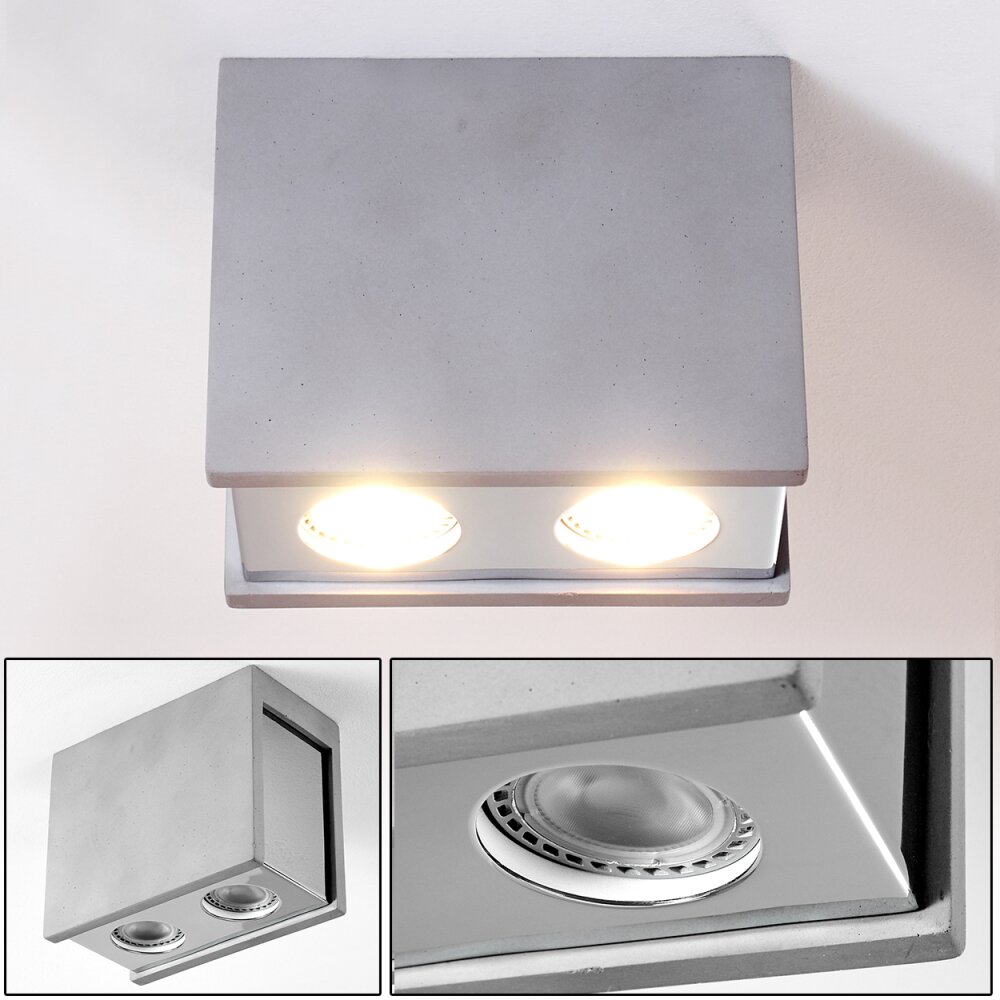 Braslo Lámpara de Techo Cromo, Gris, 2 luces main product photo