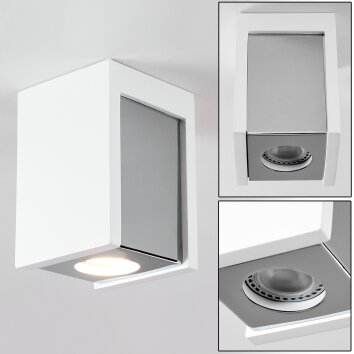 Braslo Lámpara de Techo Cromo, Blanca, 1 luz