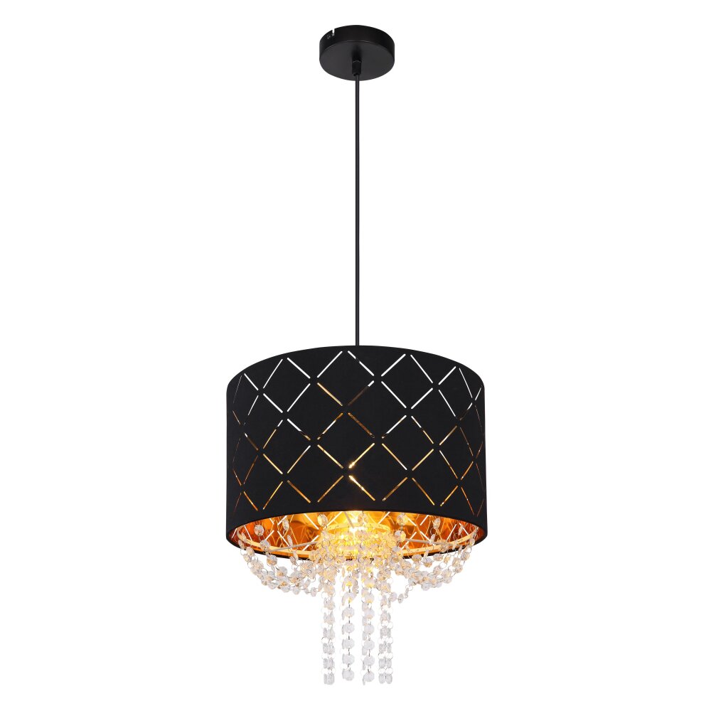 Globo CLARKE Lámpara Colgante Negro, 1 luz main product photo
