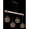 Globo JODIE Lámpara Colgante dorado, Negro, 4 luces