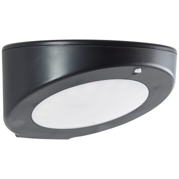 Brilliant Bardum Aplique LED Negro, 1 luz, Sensor de movimiento