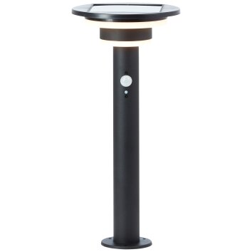 Brilliant Garvina Lámpara de pie para exterior LED Negro, 1 luz, Sensor de movimiento