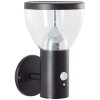 Brilliant Tulip Aplique para exterior LED Negro, 1 luz, Sensor de movimiento