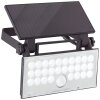 Brilliant Luton Aplique para exterior LED Negro, 1 luz, Sensor de movimiento