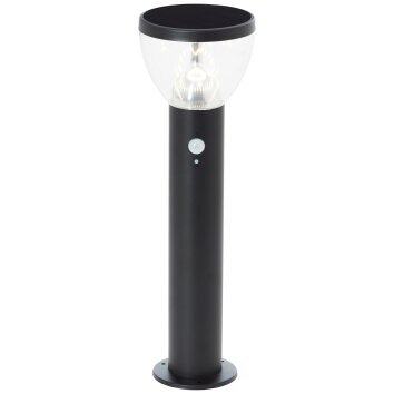 Brilliant Tulip Lámpara de pie para exterior LED Negro, 1 luz, Sensor de movimiento