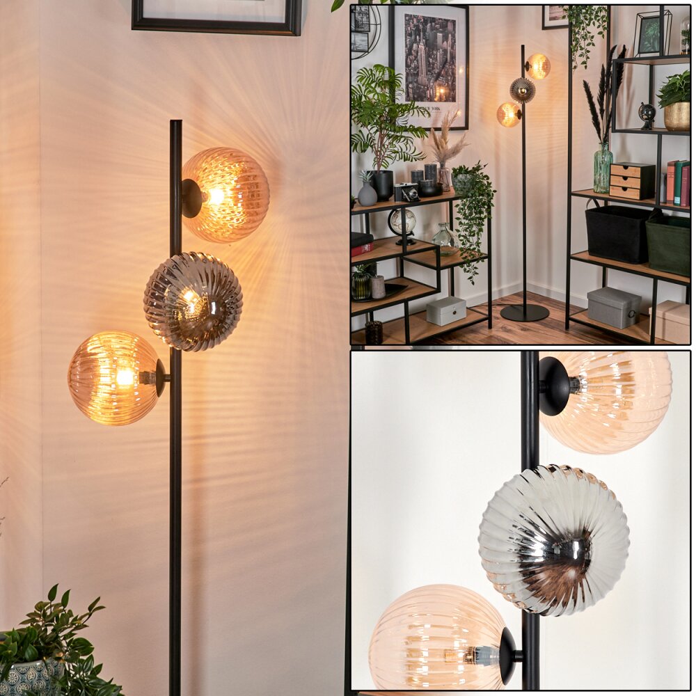 Remaisnil Lámpara de Pie - Szkło 15 cm Negro, 3 luces main product photo