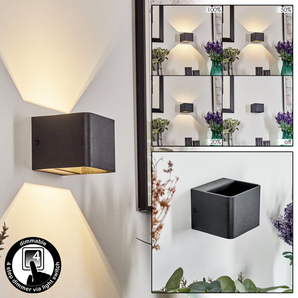 Chuitna Aplique LED Negro, 1 luz main product photo