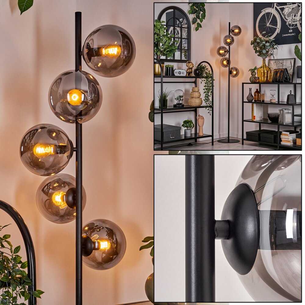 Gastor Lámpara de Pie - Szkło 15 cm Negro, 5 luces main product photo