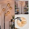 Koyoto Lámpara de Pie - Cristal 15 cm Colores ámbar, 5 luces