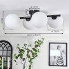 Chehalis Lámpara de Techo - Szkło 15 cm Blanca, 4 luces