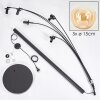 Gastor Lámpara de Pie - Cristal 15 cm Colores ámbar, Transparente, 5 luces