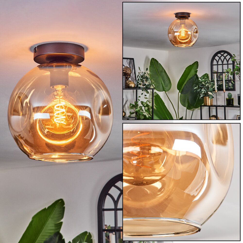 Ripoll Lámpara de Techo - Szkło 25 cm Colores ámbar, 1 luz main product photo