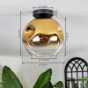 Ripoll Lámpara de Techo - Szkło 25 cm dorado, Transparente, 1 luz