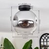 Ripoll Lámpara de Techo - Szkło 25 cm Cromo, Transparente, 1 luz