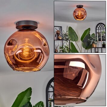 Ripoll Lámpara de Techo - Szkło 25 cm Color cobre, 1 luz