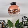 Ripoll Lámpara de Techo - Szkło 25 cm Transparente, Color cobre, 1 luz