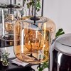 Lauden Lámpara Colgante - Cristal 25 cm Colores ámbar, Cromo, Transparente, 3 luces
